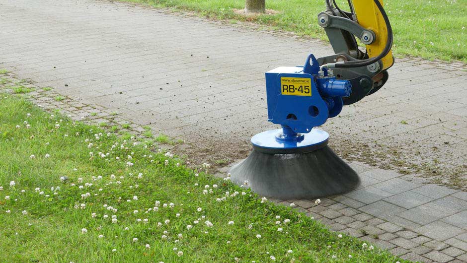 Slanetrac RB80 Ogräsborste - singelhuvud med mjuka ståborst